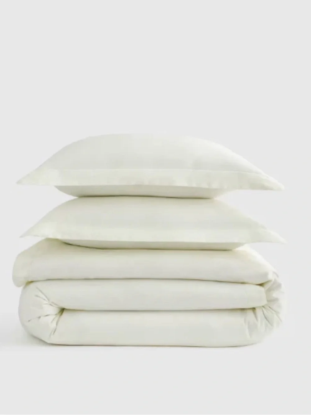 NWOT Quince Full/Queen Giza Organic Cotton Duvet Cover Set w 2 Shams- Ivory